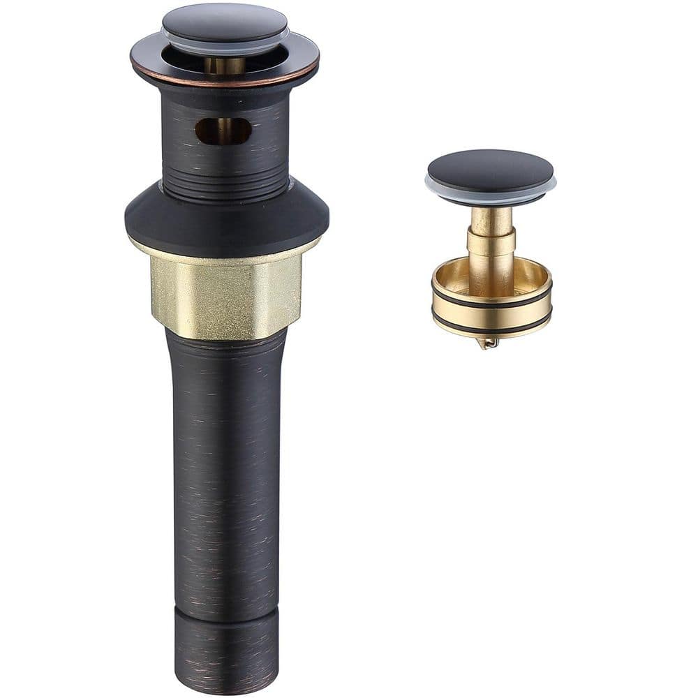 Unbranded Pop-Up Drain Stainless Steel With Overflow Anti-Clogging for Vessel Sink with Strainer Basket Oil-Rubbed Bronze