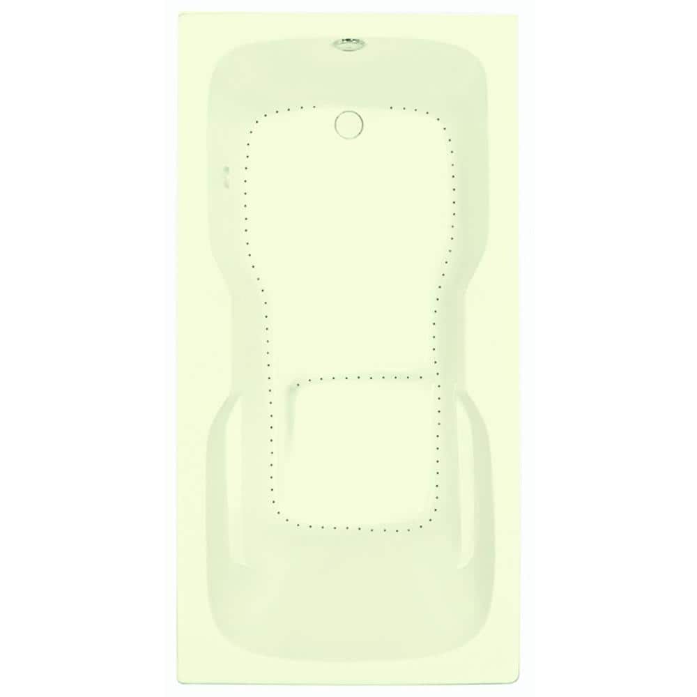 Aquatic Serenity 3 - 72 in. Rectangular Bathtub with Reversible Drain in Acrylic Drop-in DriftBath and Chromotherapy Biscuit (1)