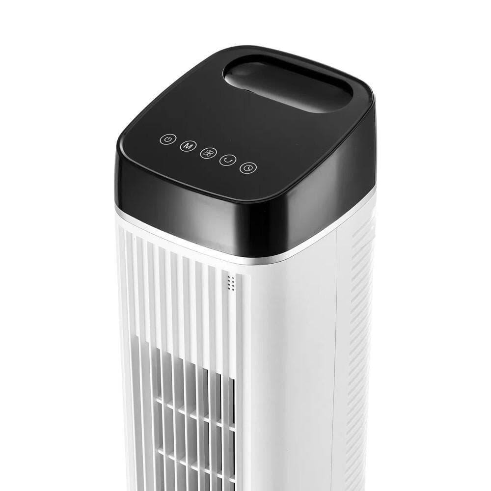 Amucolo 39.2 in. 3-Speed Portable Oscillating Floor Fan Bladeless Tower Fan in White with 4 Modes, 12H Timer and Remote Control (3)