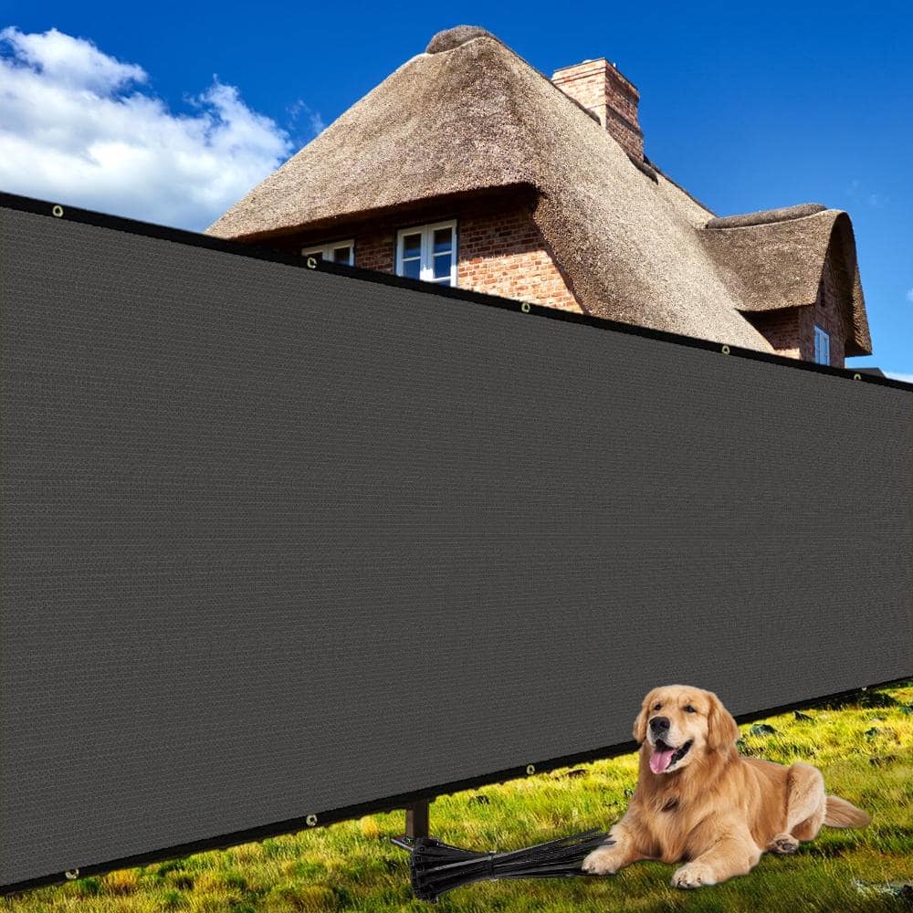 Unbranded 4' X 50' Fence Privacy Screen, Heavy Duty 170 GSM HDPE Mesh Cover, Dark Gray (1)