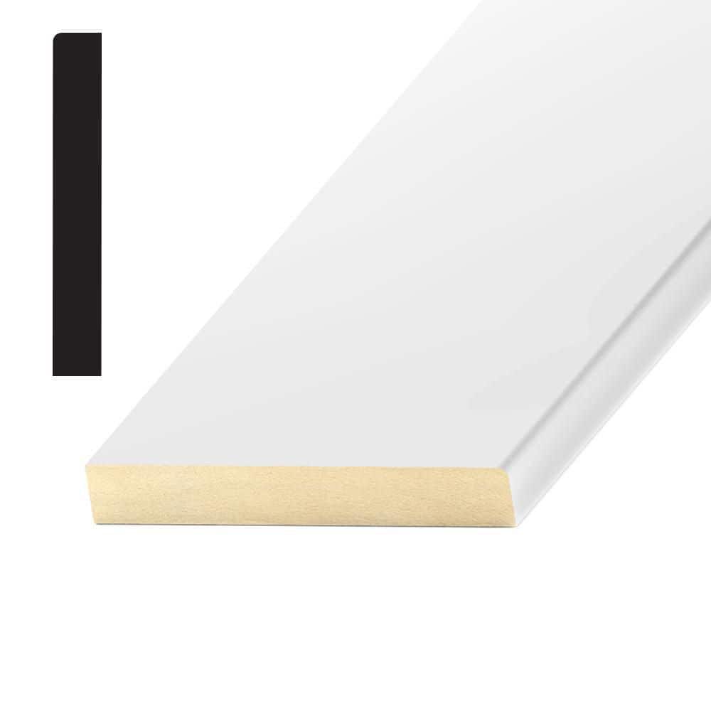 Kelleher 1/2 in. x 4-1/2 in. MDF Pre-finished White Craftsman Baseboard Moulding