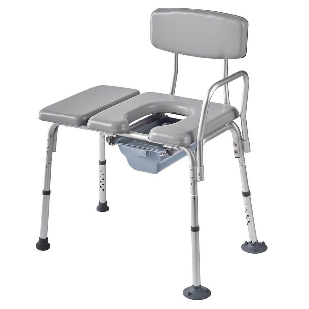 Tahanbath Non-Electric 4-in-1 Bedside Commode Chair Raised Waterless Toilet Seat 500 lbs Adjustable Height (1)