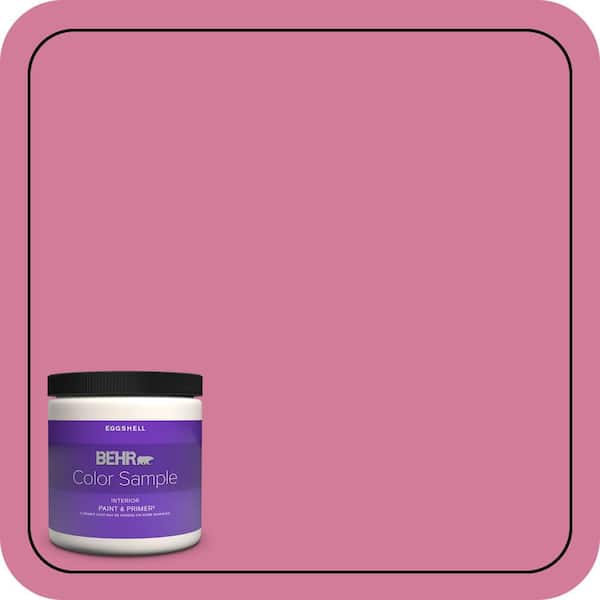 BEHR PREMIUM PLUS 8 oz. #P130-5 Little Bow Pink Eggshell Enamel Interior Paint & Primer Color Sample (2)
