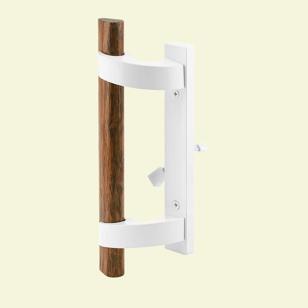 Prime-Line White Diecast, Sliding Door Handle with Mortise Lock