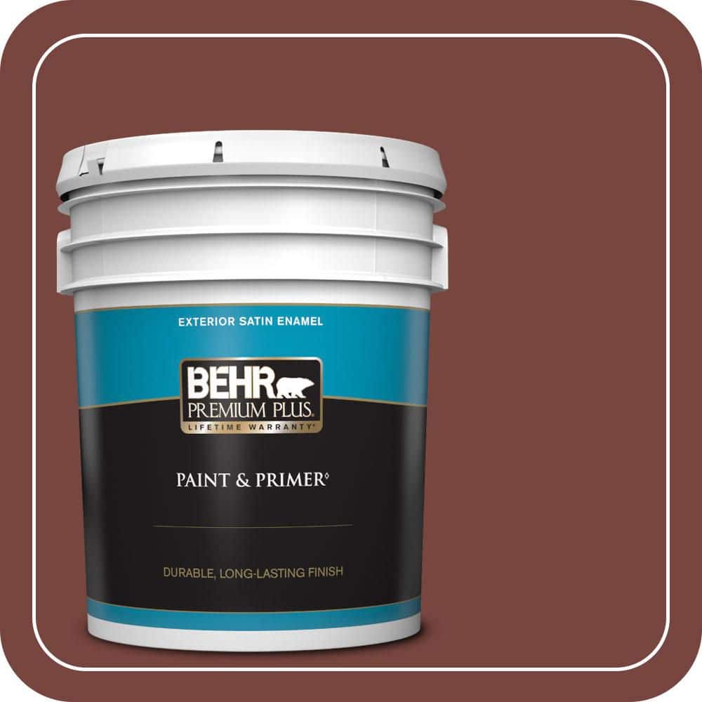 BEHR PREMIUM PLUS 5 gal. #PMD-89 Decadence Satin Enamel Exterior Paint & Primer