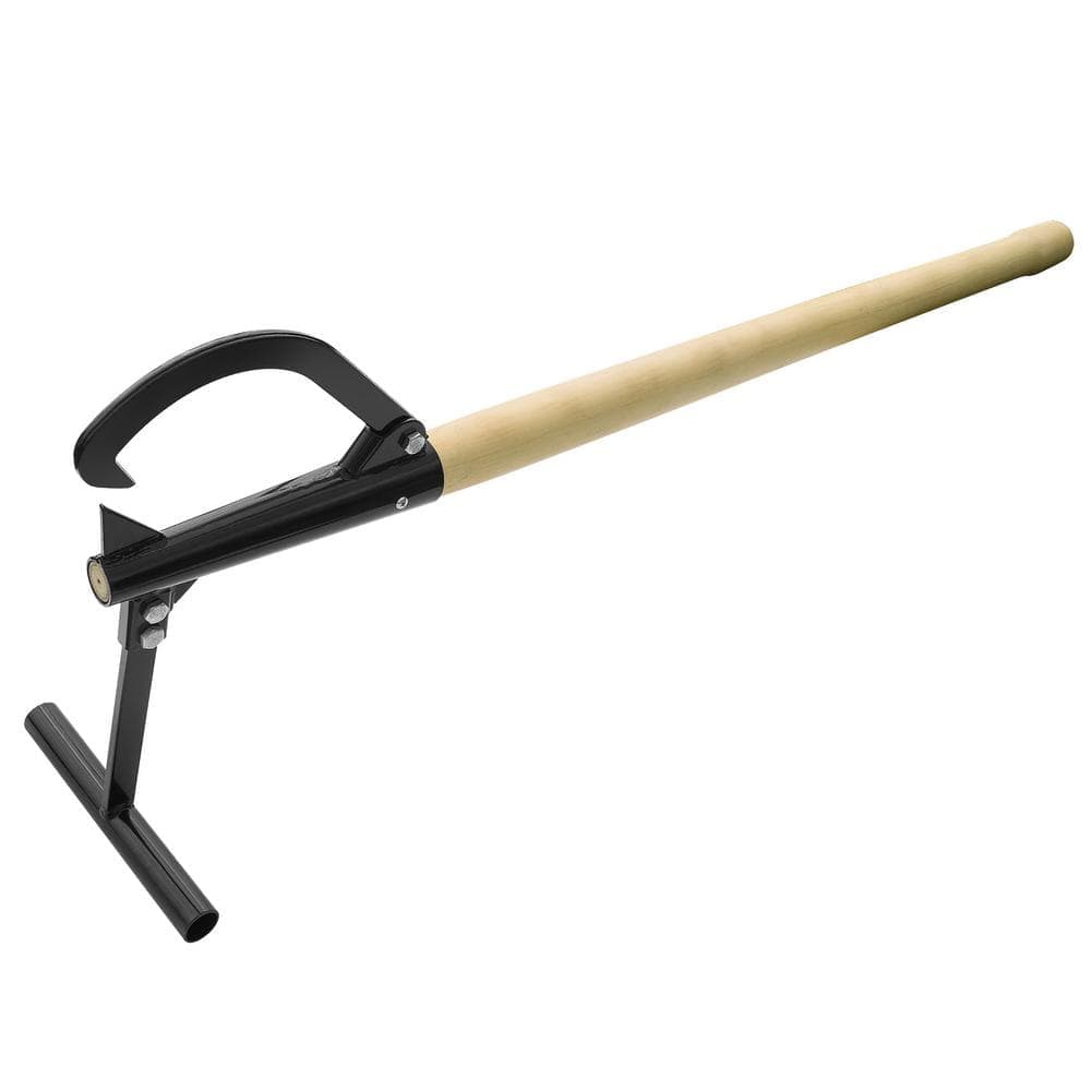 Pure Garden 48 in. TimberJack Wood Handled Log Lifter Tool with Hook Raises Trees Off Ground for Chainsaw Cutting