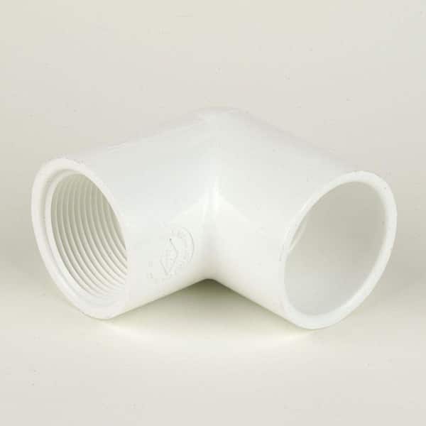 DURA 1-1/4 in. x 1-1/4 in. PVC Sch. 40 Pressure 90-Degree Slip x FPT Elbow (2)