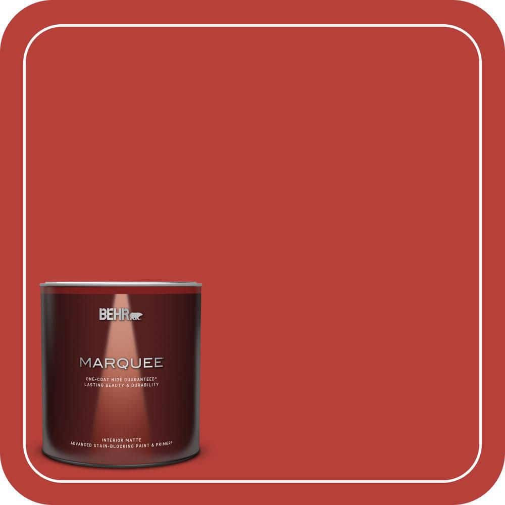 BEHR MARQUEE 1 qt. #PMD-85 Crimson Silk Matte Interior Paint & Primer
