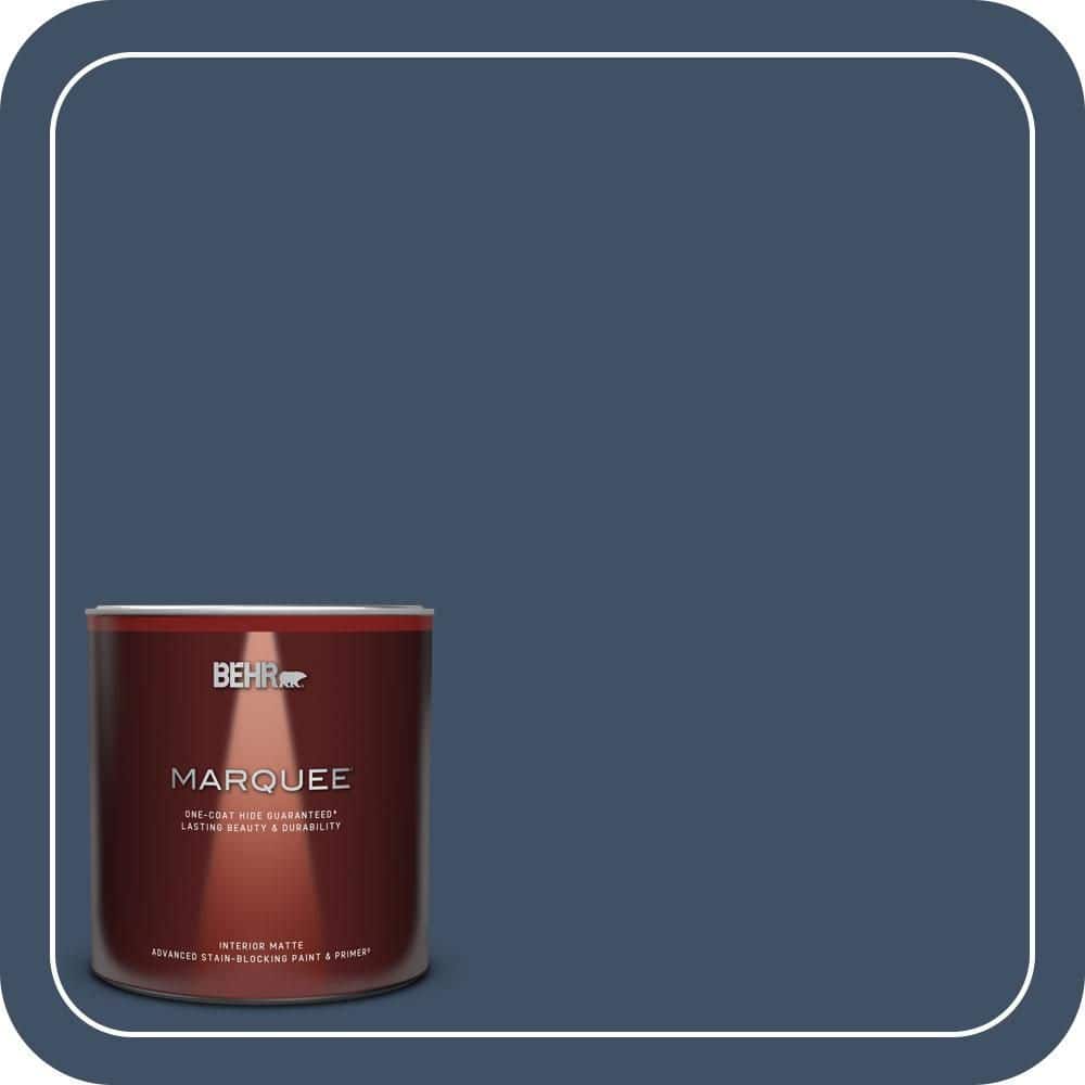 BEHR MARQUEE 1 qt. #580F-7 December Eve Matte Interior Paint & Primer