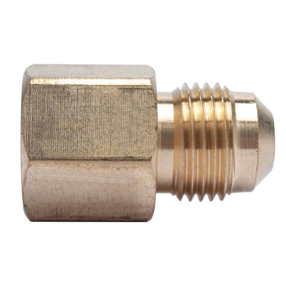 LTWFITTING 3/8 in. OD Flare x 3/8 in. FIP Brass Adapter Fitting (30-Pack) (1)