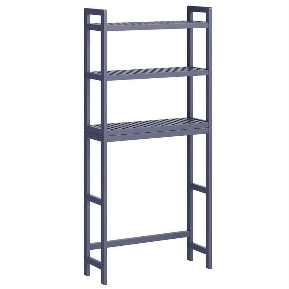 Dracelo 24.8 in. W x 64.2 in. H x 10.2 in. D Gray Bathroom Over-the-Toilet Storage (1)