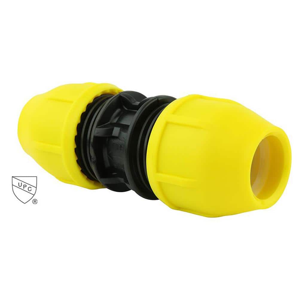 HOME-FLEX 1-1/2 in. IPS DR 11 Underground Yellow Poly Gas Pipe Coupler