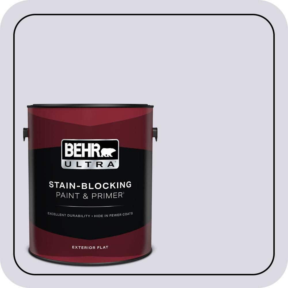 BEHR ULTRA 1 gal. #S570-1 Misty Lavender Flat Exterior Paint & Primer