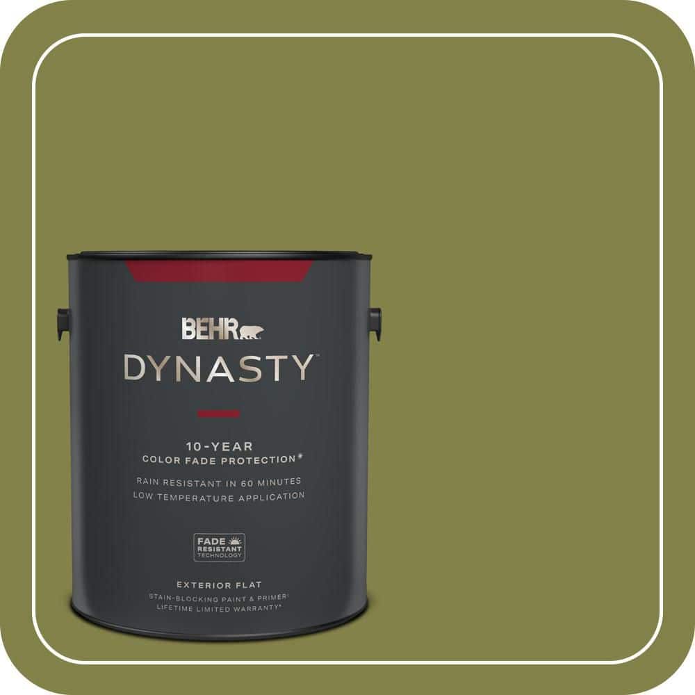 BEHR DYNASTY 1 gal. #MQ6-61 Basil Chiffonade Flat Exterior Stain-Blocking Paint & Primer