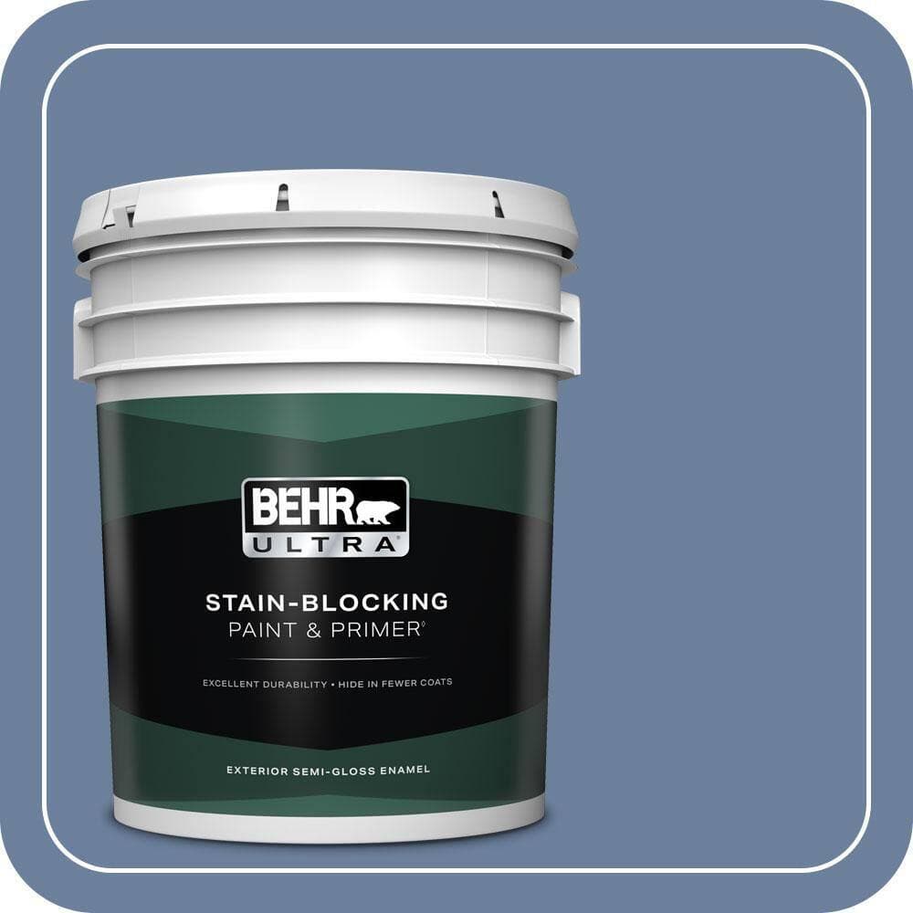 BEHR ULTRA 5 gal. #MQ5-52 Lead Cast Semi-Gloss Enamel Exterior Paint & Primer