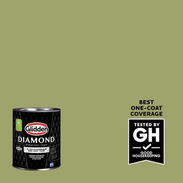 Glidden Diamond 1 qt. PPG1119-6 Golden Grass Flat Interior Paint with Primer (2)