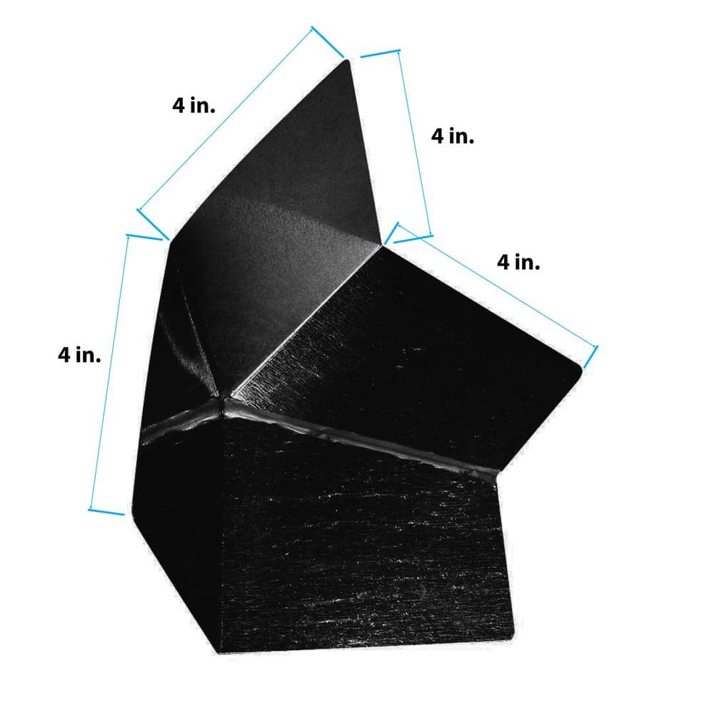 Gibraltar Building Products 4 in. x 4 in. x 8 in. Aluminum Rain Diverter Kickout Flashing Black (2)