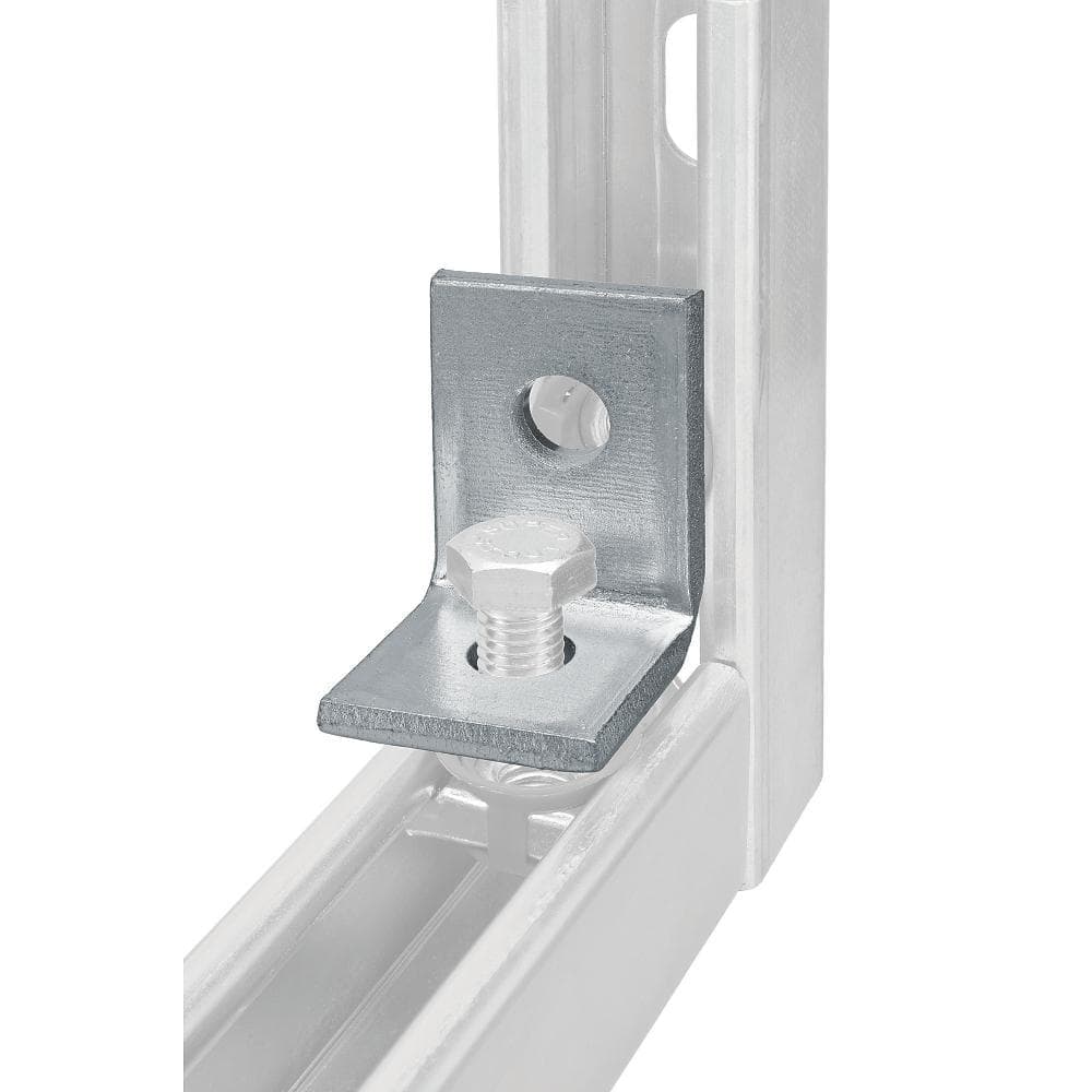 Superstrut 2-Hole 90° Angle Strut Bracket - Silver Galvanized (3)