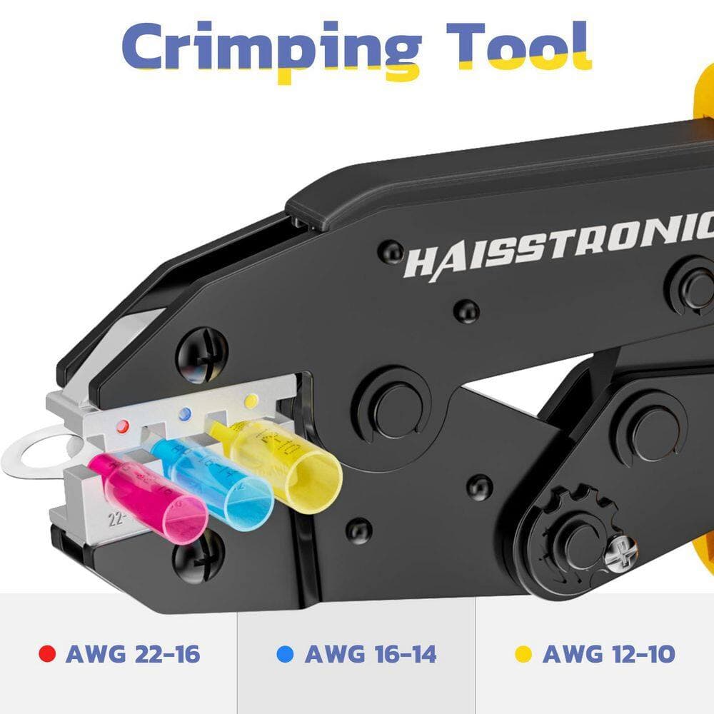Unbranded Wire Stripper and Crimping Tool with Precise Connections and Adjustable Blades for Heat Shrink Connectors (3)