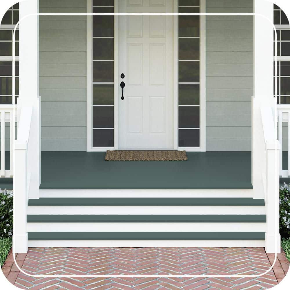 BEHR PREMIUM #N430-6A Textured Low-Lustre Enamel Interior/Exterior Porch and Patio Anti-Slip Floor Paint (2)