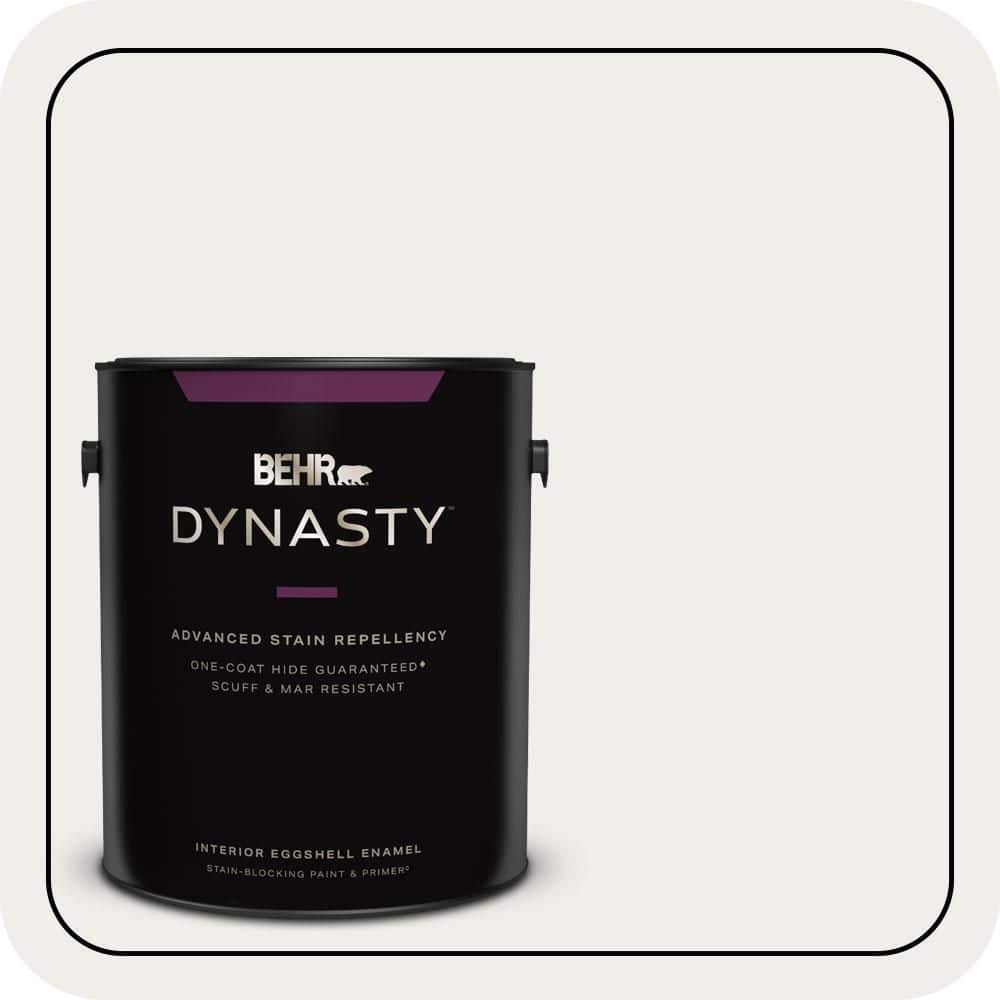 BEHR DYNASTY 1 gal. #PWN-53 White Mink Eggshell Enamel Interior Stain-Blocking Paint & Primer