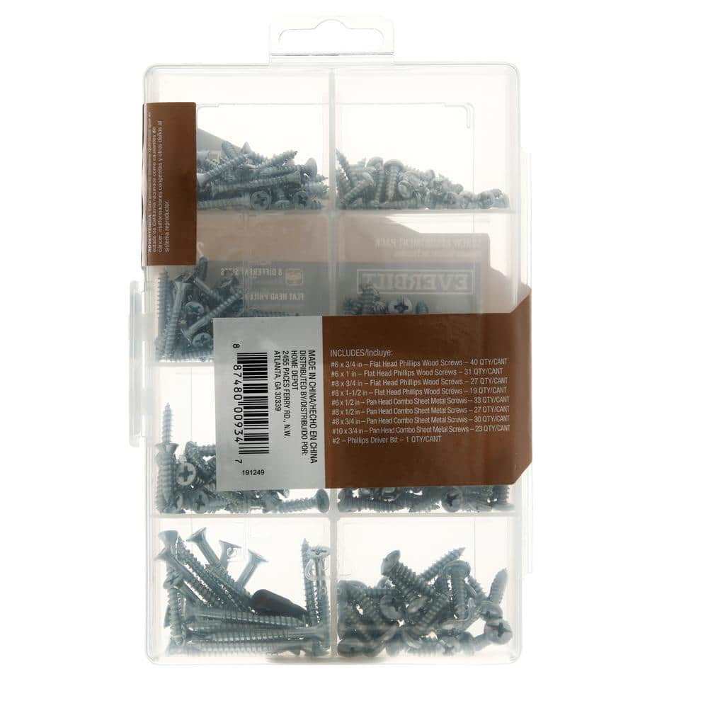 Everbilt 231-Piece per Pack Screw Assortment Kit (3)