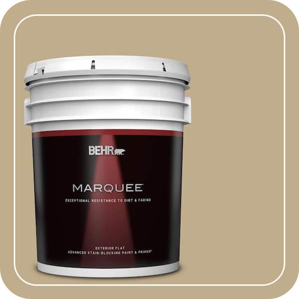 BEHR MARQUEE 5 gal. #PPU7-21 Woven Straw Flat Exterior Paint & Primer (2)