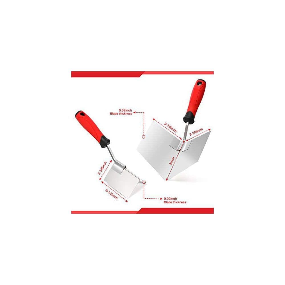 Unbranded Drywall Corner Tool Set 5 Outside 3.5 Inside Knives with Soft Grip Handle Stainless Steel for Smooth Plastering (2)