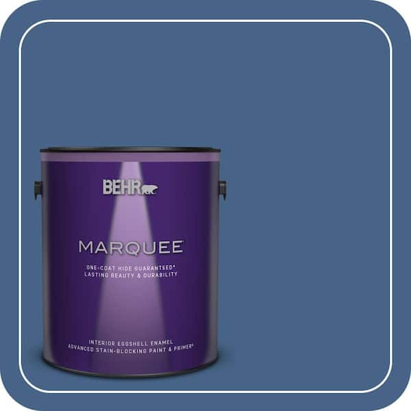 BEHR MARQUEE 1 gal. #PPU15-04 Mosaic Blue One-Coat Hide Eggshell Enamel Interior Paint & Primer (2)
