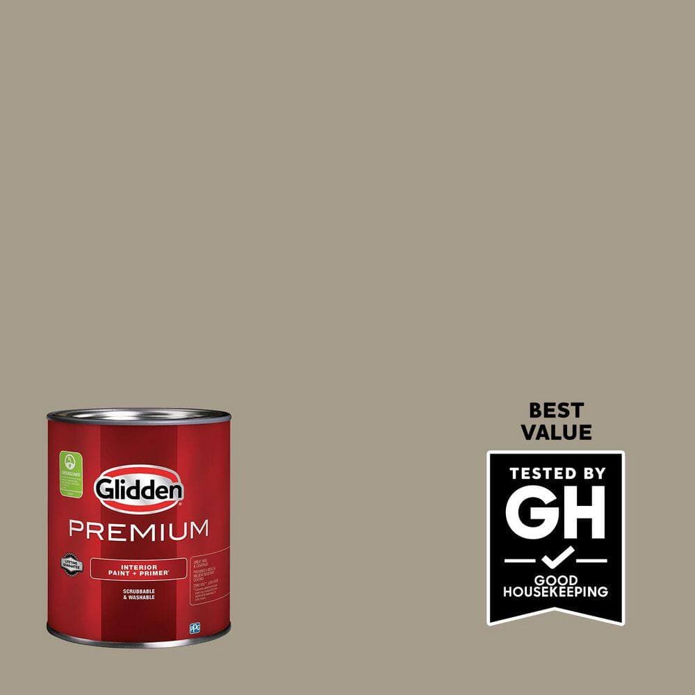 Glidden Premium 1 qt. PPG1024-5 Stonehenge Greige Flat Interior Latex Paint