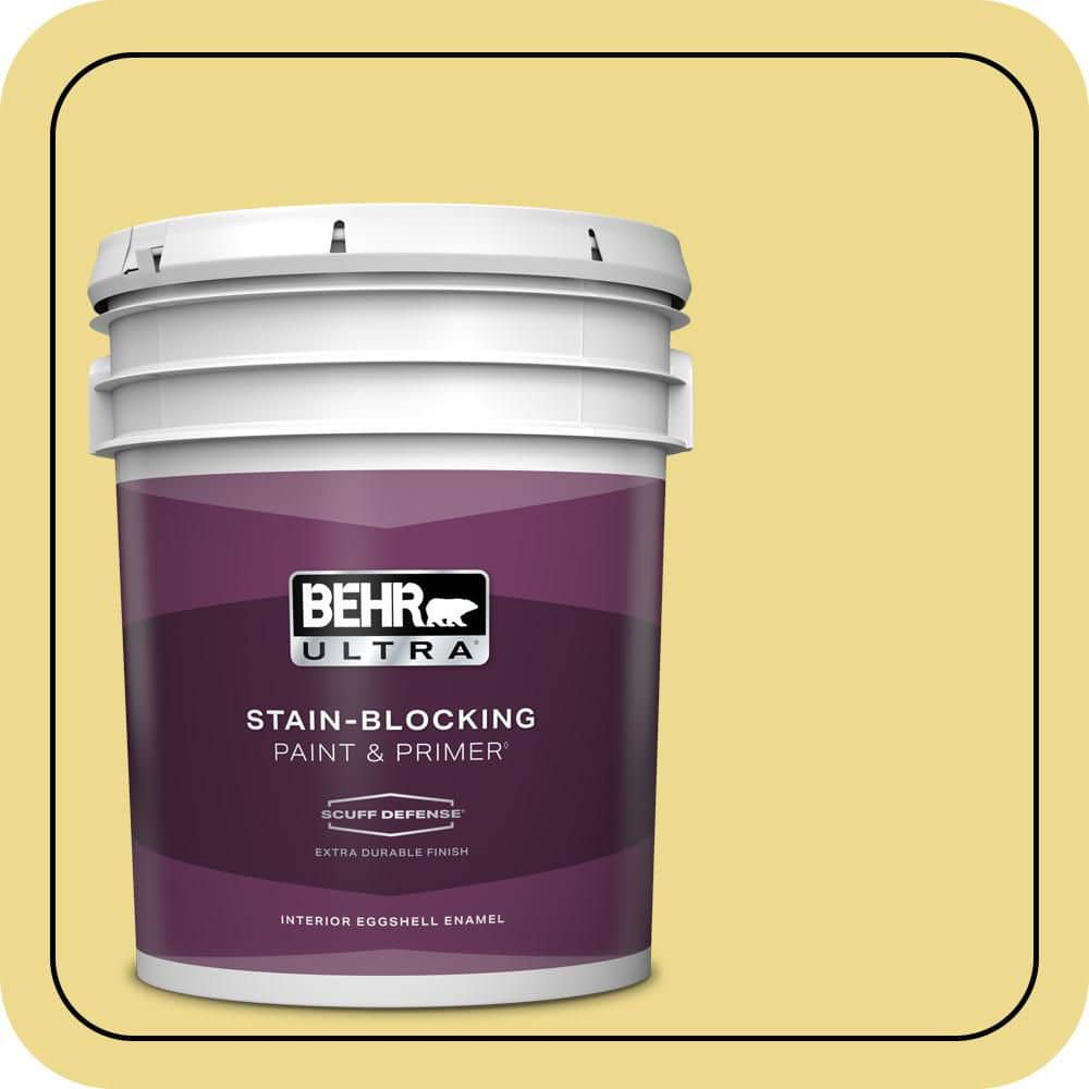 BEHR ULTRA 5 gal. #P320-4 Pineapple Crush Extra Durable Eggshell Enamel Interior Paint & Primer
