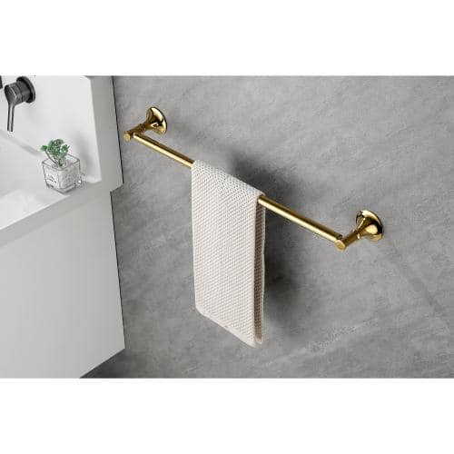 Adrinfly Pcs Wall Mount Bathroom Towel Rack Set Brass (2)