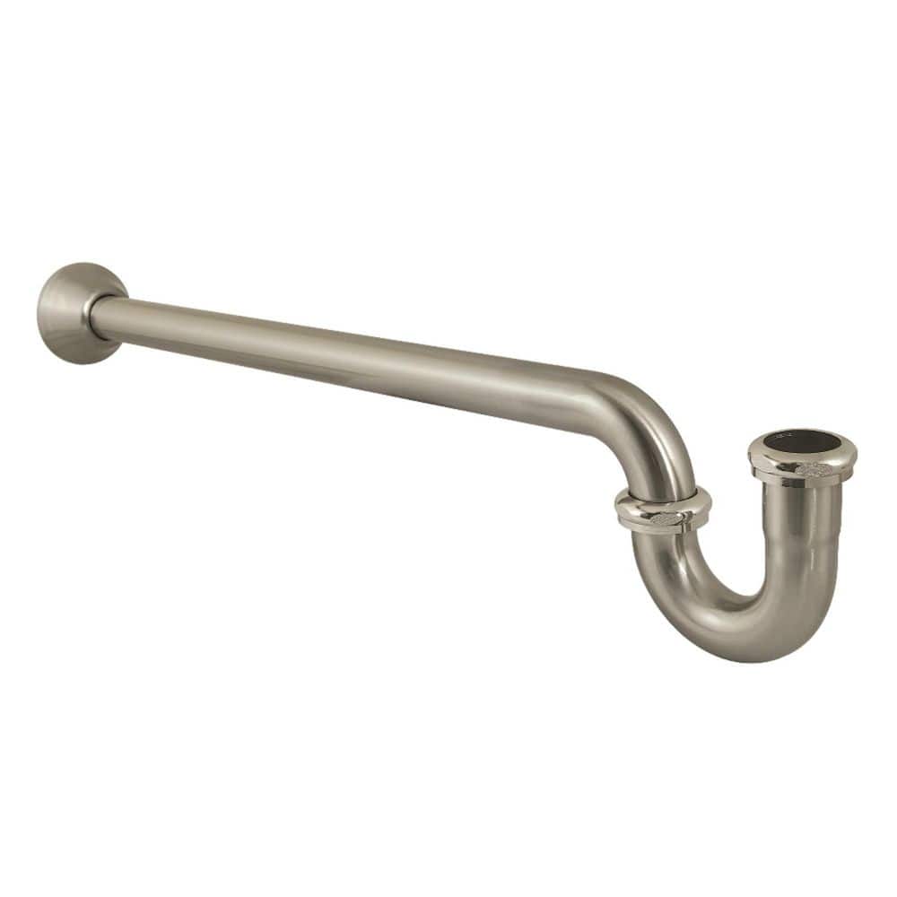 Kingston Brass Vintage 1-1/4 in. 18-Gauge Brass Decor P-Trap in Brushed Nickel (1)