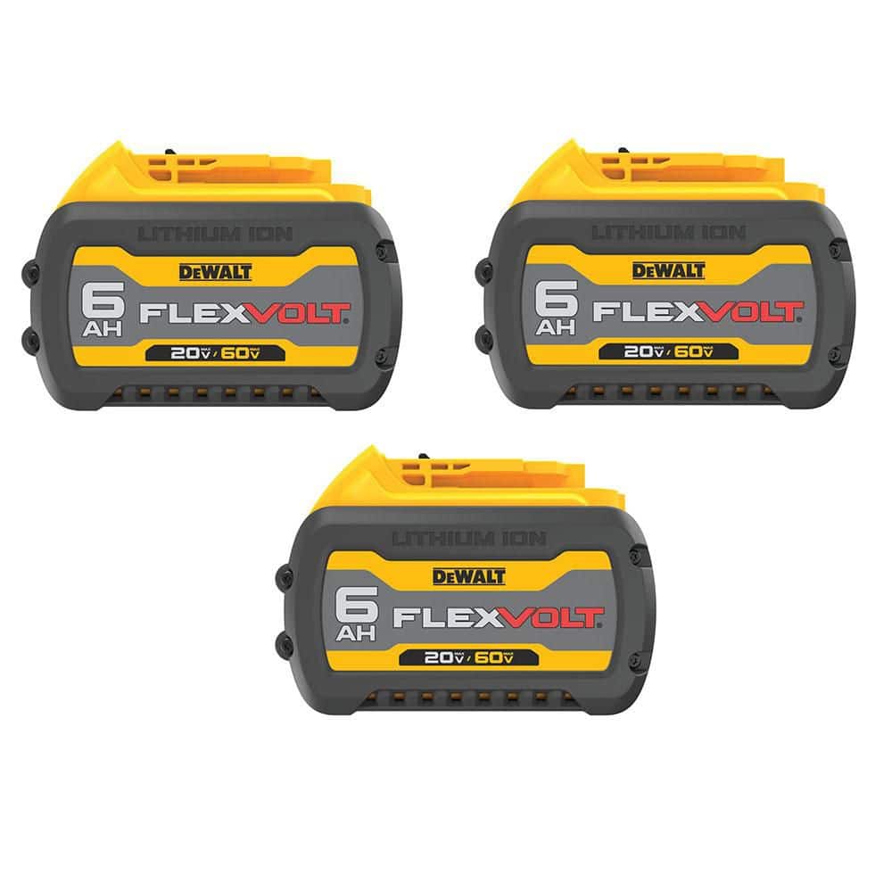 DEWALT 20V/60V MAX FLEXVOLT Lithium-Ion 6.0Ah Battery (3 -Pack)
