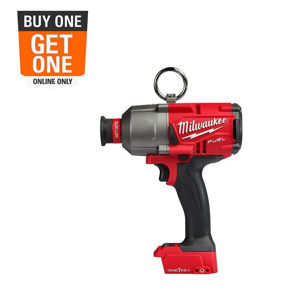 Milwaukee M18 FUEL 18V Lithium-Ion Brushless Cordless . Impact Wrench w/Friction Ring Kit w/(2) 5.0 Ah Battery and Bag (2)