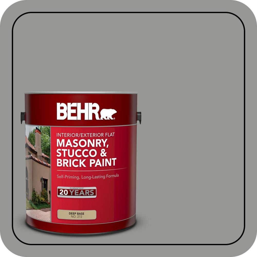 BEHR 1 gal. #PPU24-19 Shark Fin Flat Masonry, Stucco and Brick Interior/Exterior Paint