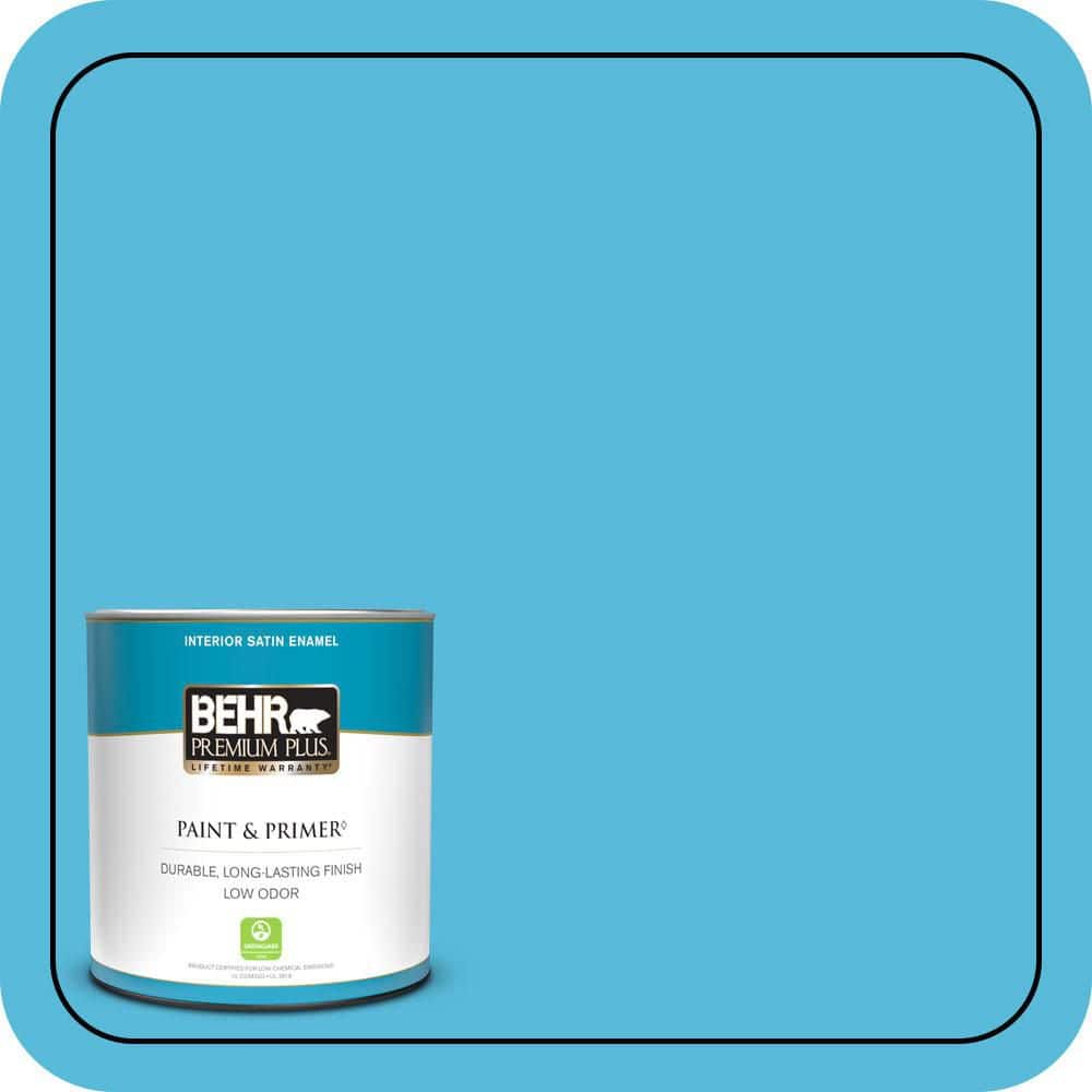 BEHR PREMIUM PLUS #530B-5 Azurean Extra Durable Enamel & Primer (1)