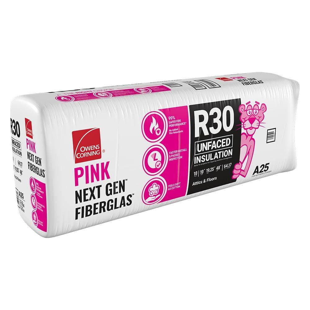 Owens Corning R-30 Unfaced Fiberglass Insulation Batt 19.25 in. x 48 in.