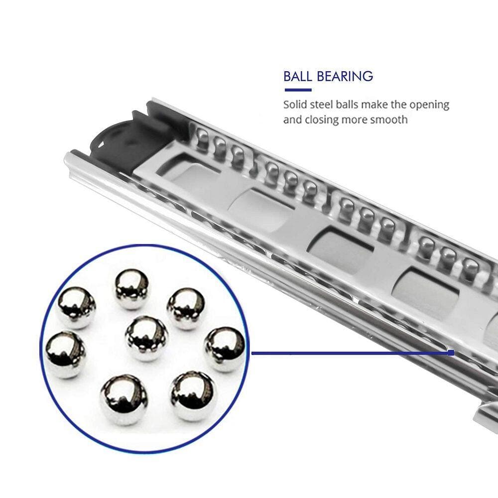 LAIFUCAM 3-Section 22 in. Zinc Plated Steel Side Mount Full Extension Soft-Close Ball Bearing Heavy Duty Drawer Slides 10 Pairs (2)