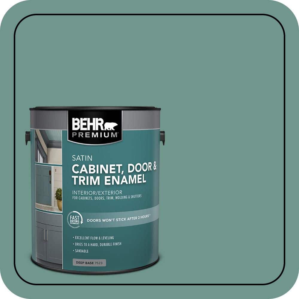 BEHR PREMIUM 1 gal. #M440-5 Lunar Tide Satin Enamel Interior/Exterior Cabinet, Door & Trim Paint