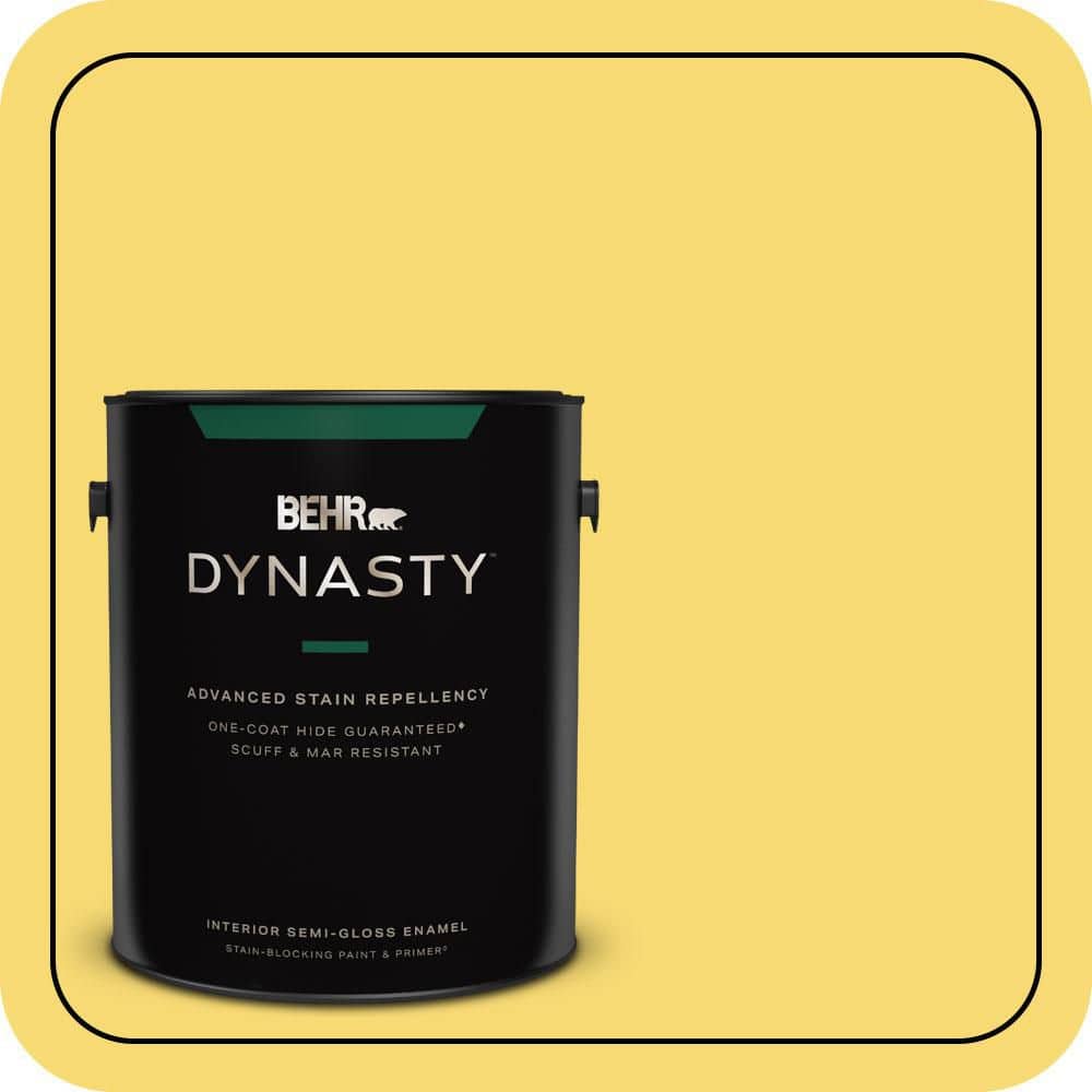 BEHR DYNASTY 1 gal. #P310-5 Solar Energy Semi-Gloss Enamel Interior Stain-Blocking Paint & Primer