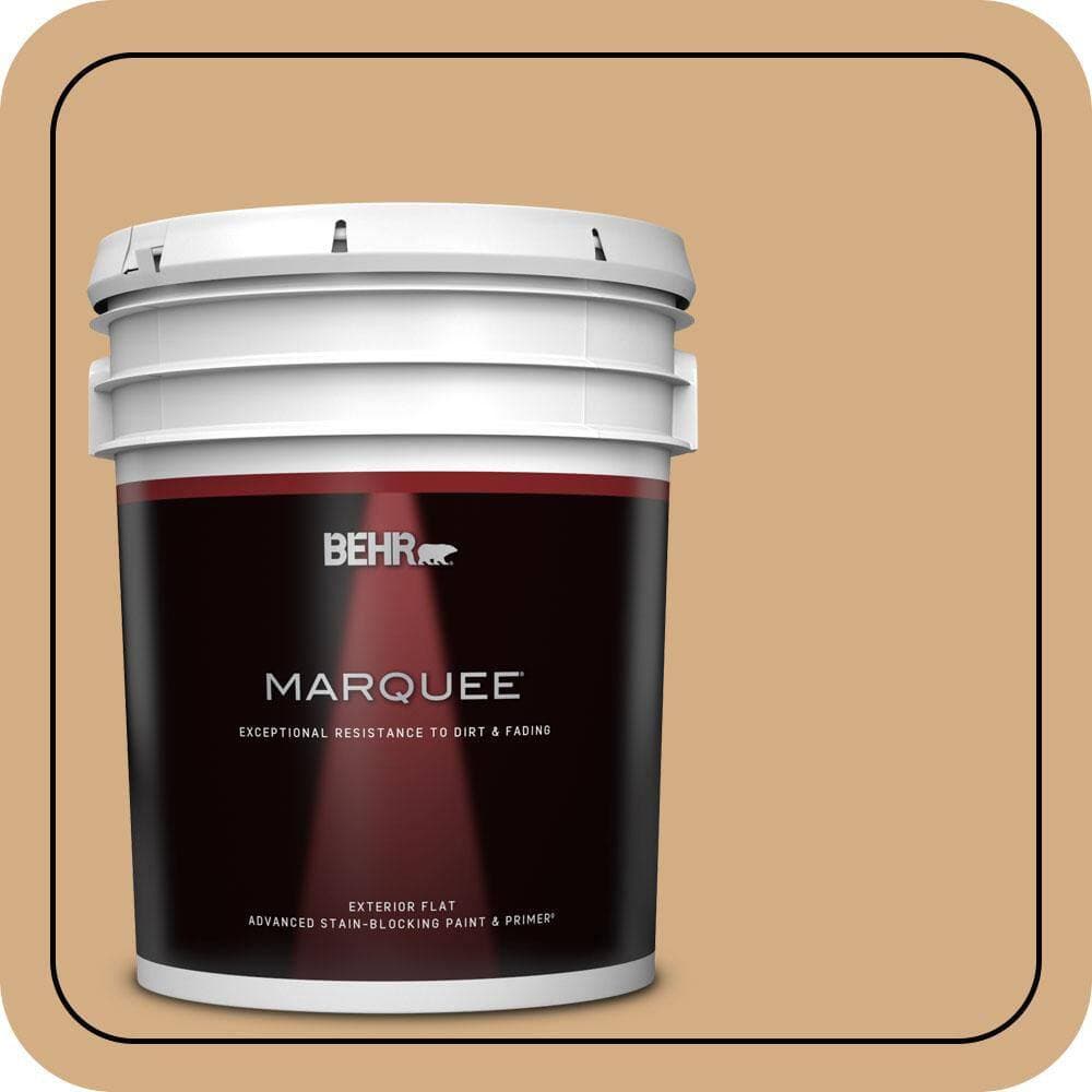 BEHR MARQUEE 5 gal. #S270-4 Praline Flat Exterior Paint & Primer (1)