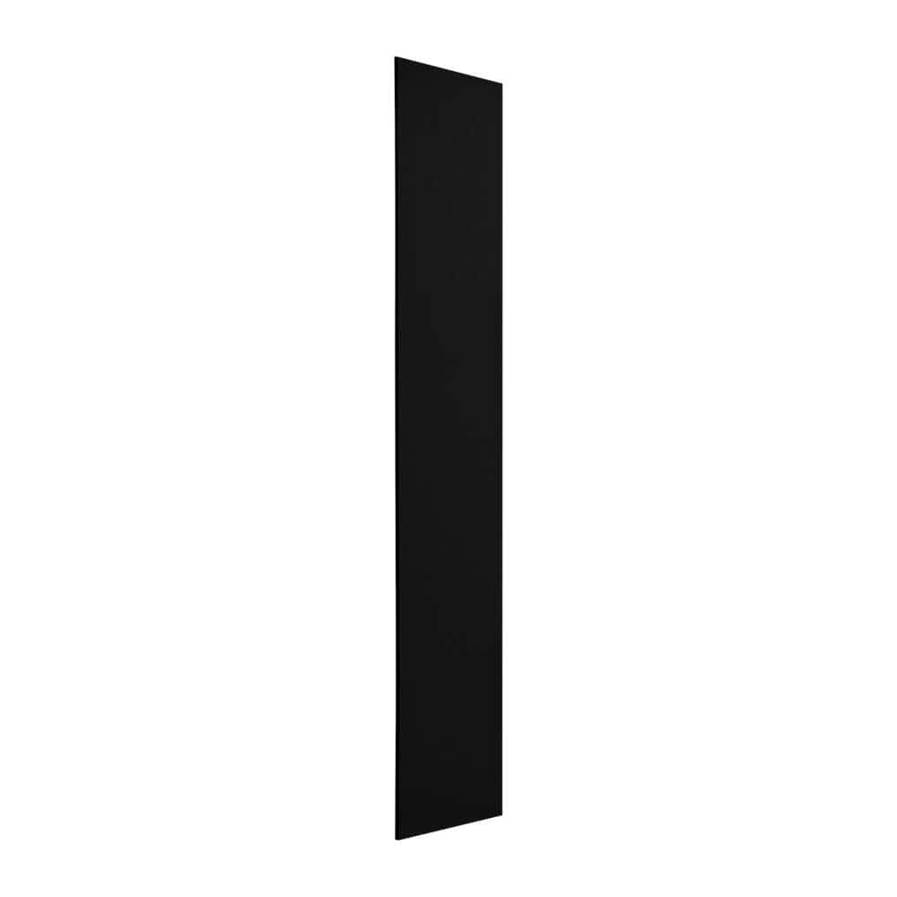 Hampton Bay Avondale/Leyton 11.25 in. W x 42 in. H Wall Cabinet Flush End Panel in Raven Black