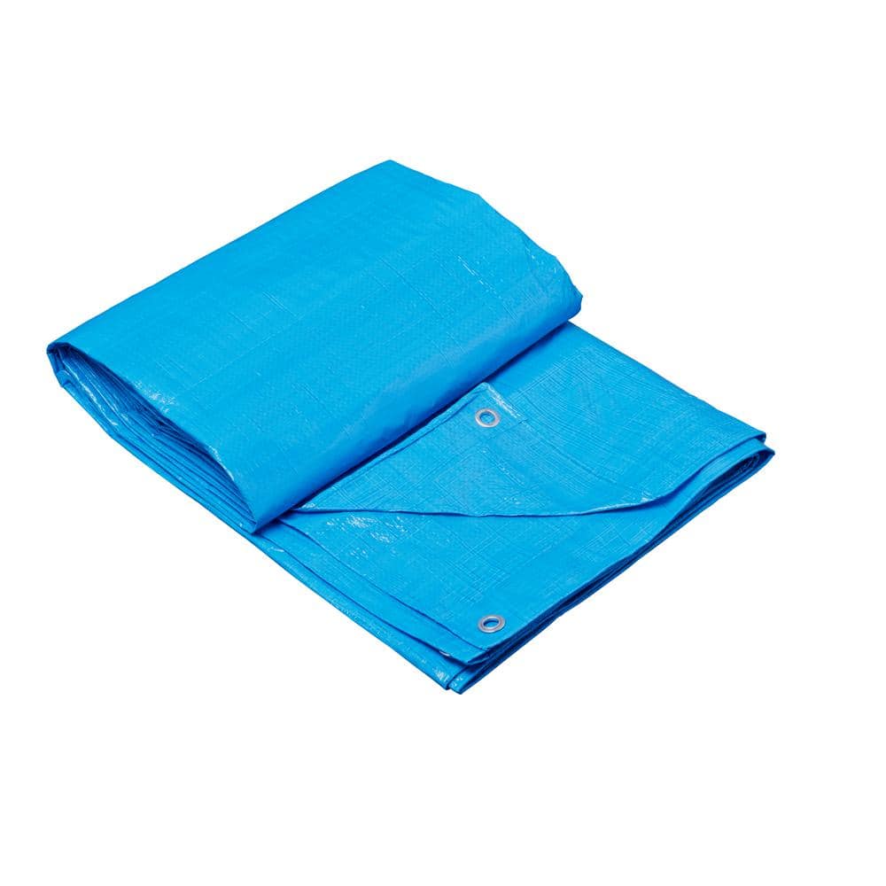 Unbranded 12 ft. x 20 ft. Blue Light Duty Tarp (3)