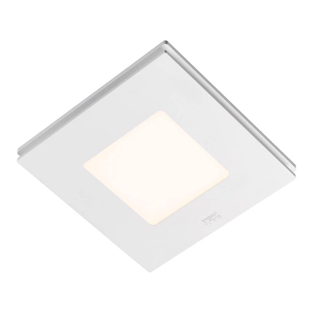 Broan-NuTone Clean Cover 12 x 12 x 1-3/16 Bath Fan Replacement Grille White with LED Light fits 90% of Broan and NuTone Fan Models