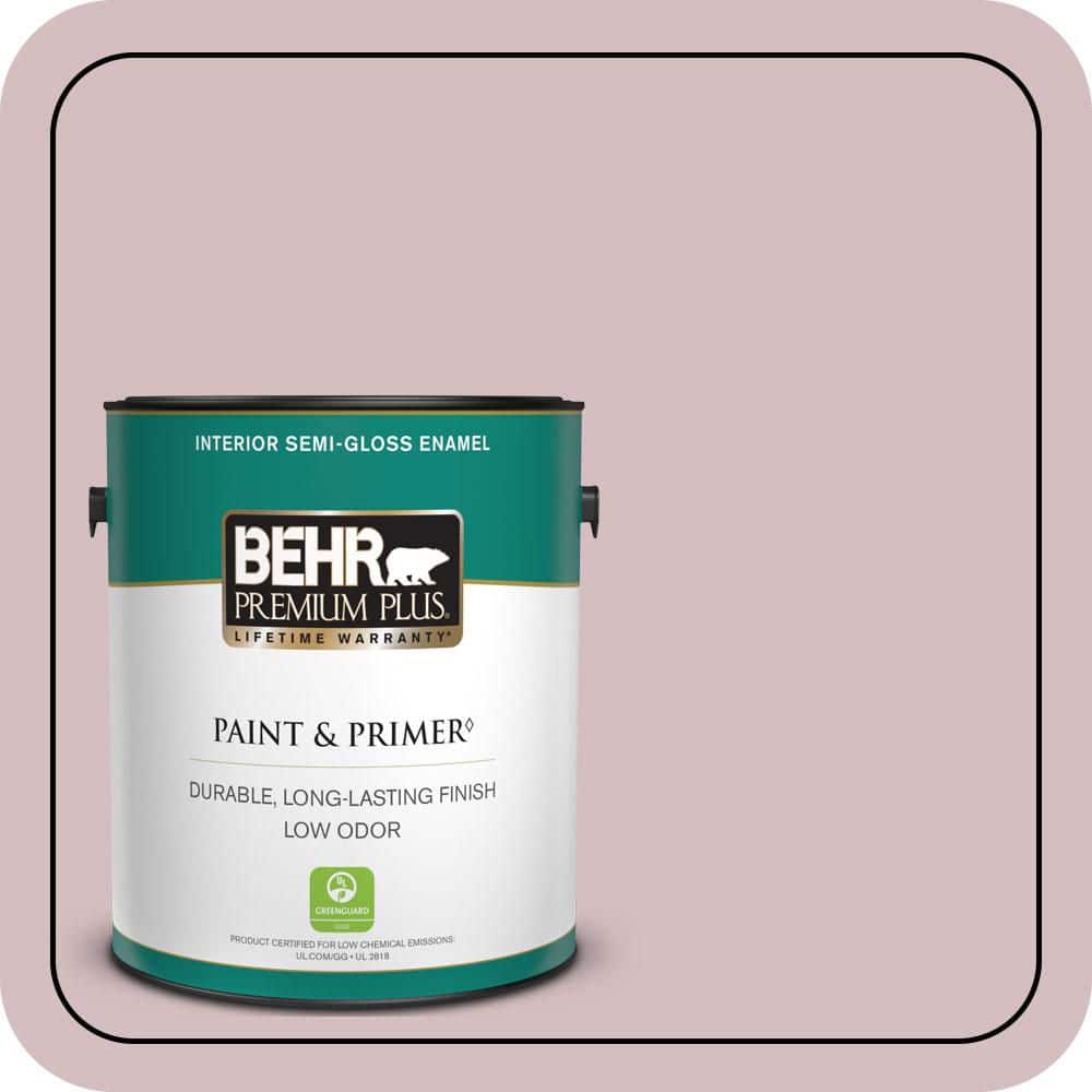 BEHR PREMIUM PLUS 1 gal. #PPU17-09 Embroidery Semi-Gloss Enamel Low Odor Interior Paint & Primer