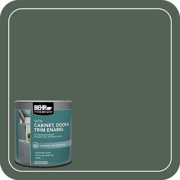 BEHR PREMIUM 1 qt. #MQ6-14 Northern Glen Satin Enamel Interior/Exterior Cabinet, Door & Trim Paint (2)