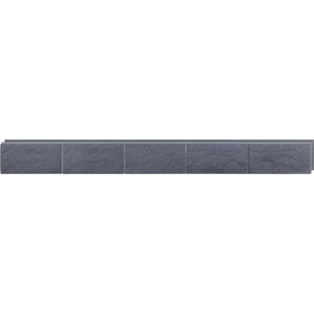 Ekena Millwork EverStone Dry Stacked, Chiseled Ashlar Block Faux Concrete Panel, 90 1/8"W x 12 1/8"H x 1 5/8"D, Umber (1)