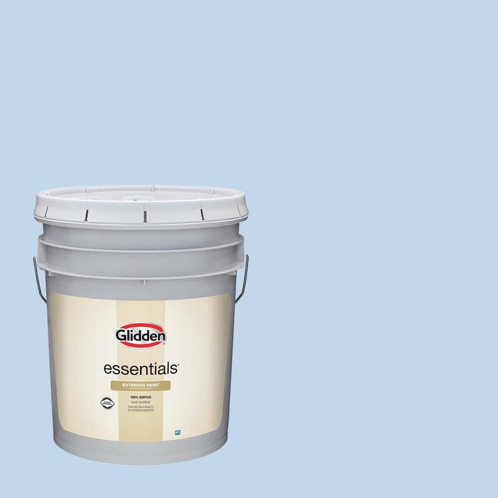 Glidden Essentials 5 gal. #PPG1242-2 Touch Of Blue Satin Exterior Paint