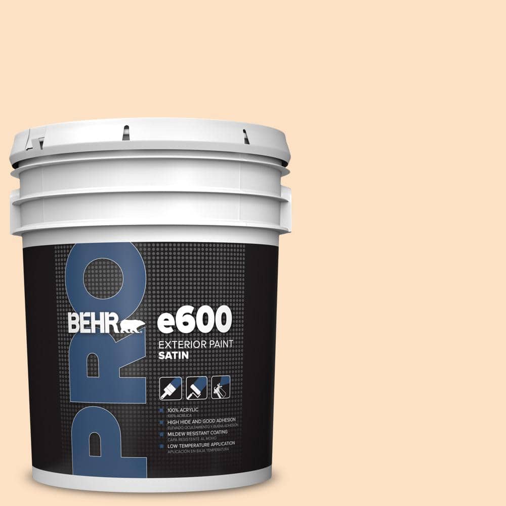 BEHR PRO 5 gal. #290C-2 Creamy Beige Satin Exterior Paint